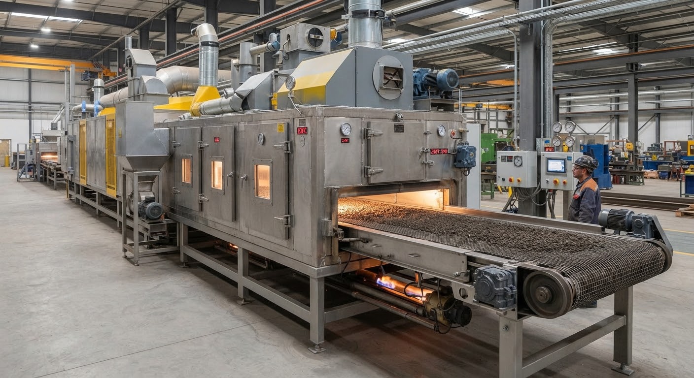 High temperature drying conveyor system