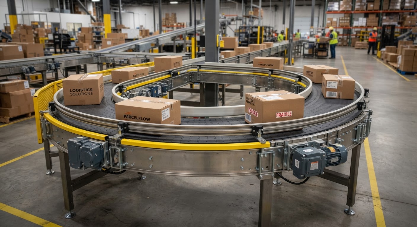 90 degree curved conveyor belt