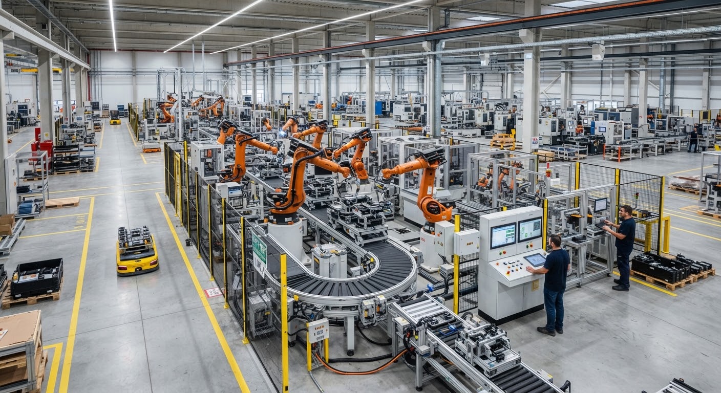 Automated factory floor